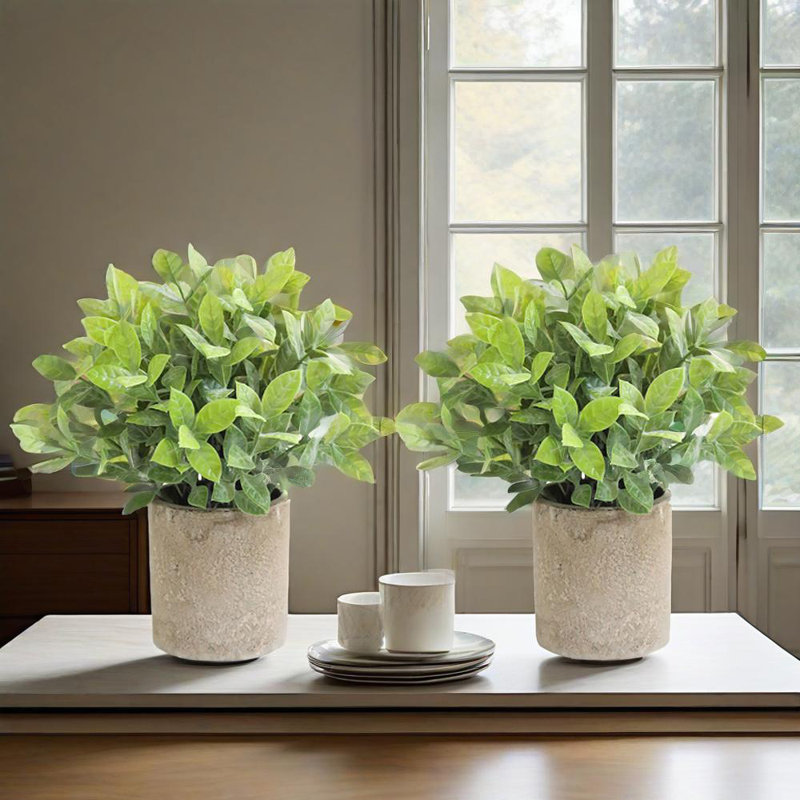 2 pièces Simulation en pot de fleurs artificielles décoratives petit bonsaï, plante artificielle en pot