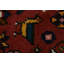 Tapis unique en laine noué à la main style Shiraz des années 2010 de 3 pi 4 po x 4 pi 9 po rouge