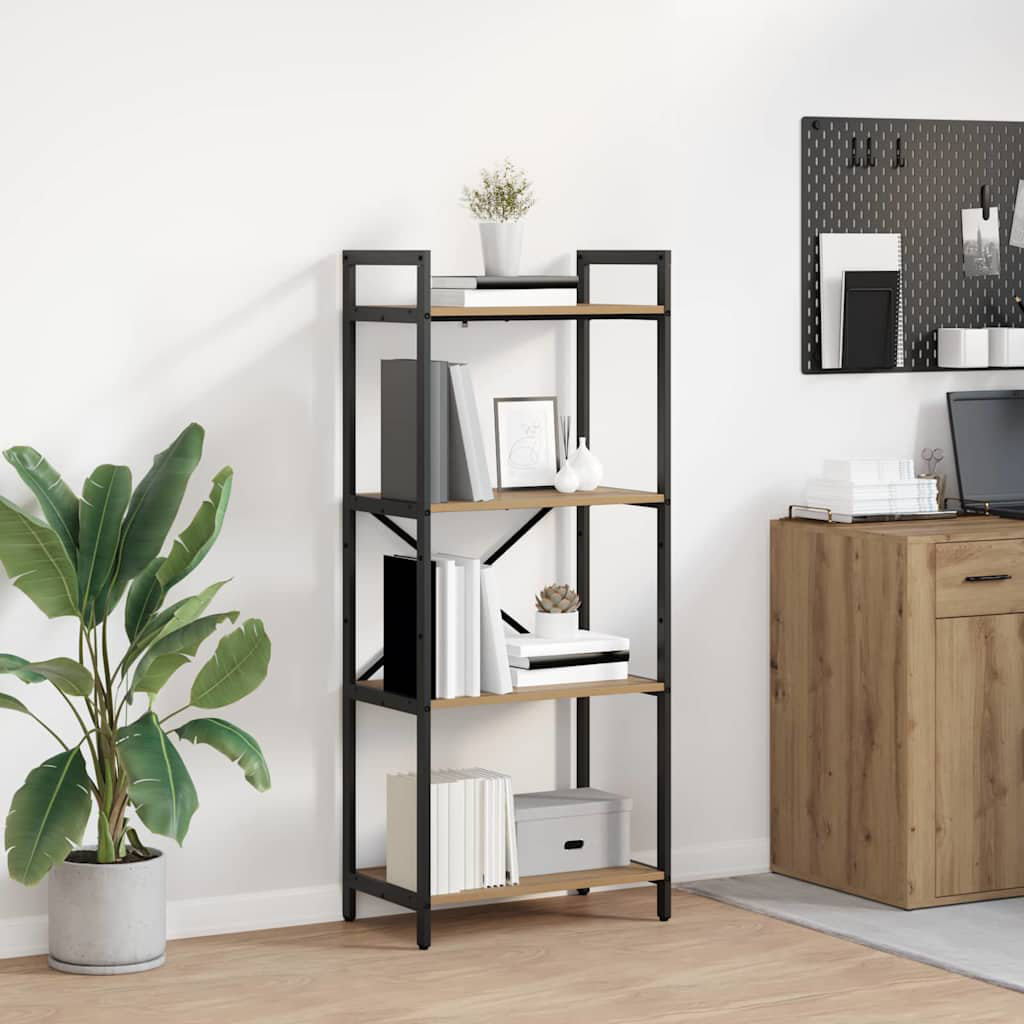 133.5cm H x 56cm W Steel Etagere Bookcase