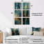 Bleu, bleu, usines, paysage industriel, ensemble d'art mural de 6 usines-242115621-242115622