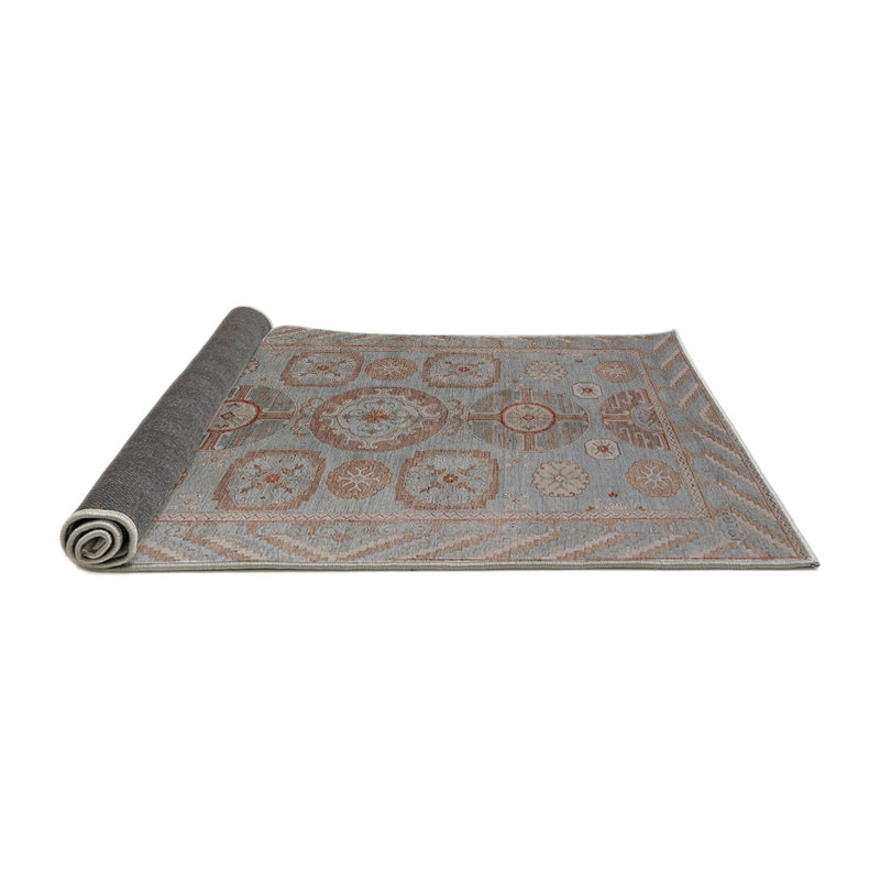Tapis oriental bleu / rouge, Rond 8 pi