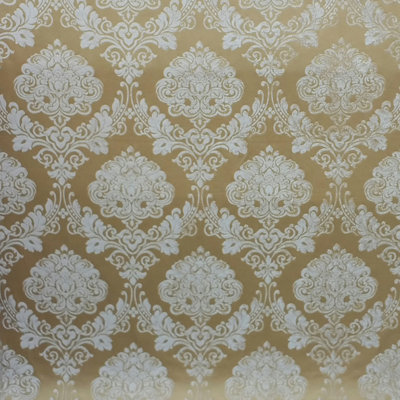 Casino Fabric | Tonal Damask Fabric | Color Gold
