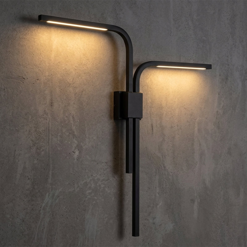 Modern LED Light Adjustable Task Wall Sconce, Matte Black