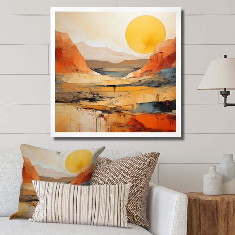 «Bold Landscape Canyon Desert VII», art sur toile Canyon, H 16 po x l 16 po, Blanc, Picture Framed