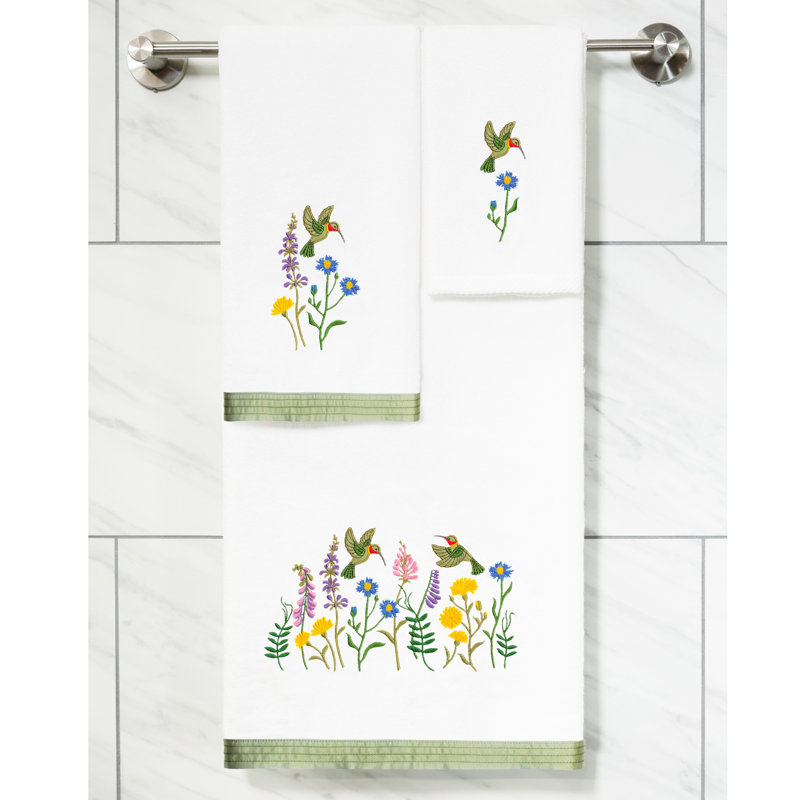 Ensemble de serviettes 100% coton Hada, Blanc