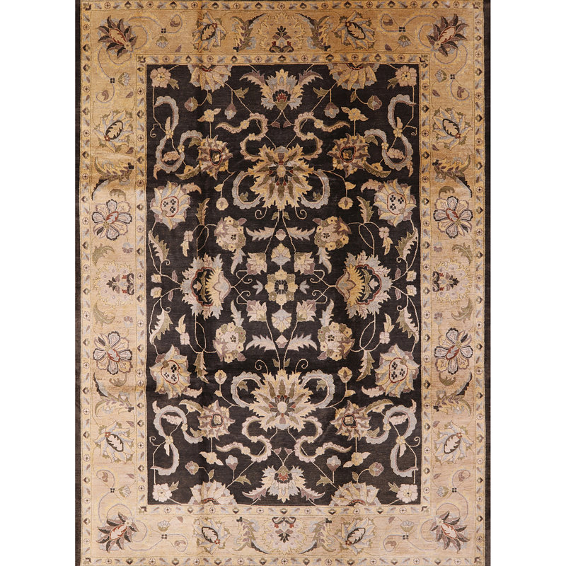 Tapis noir / jaune Swift, Rectangle 4 pi x 6 pi