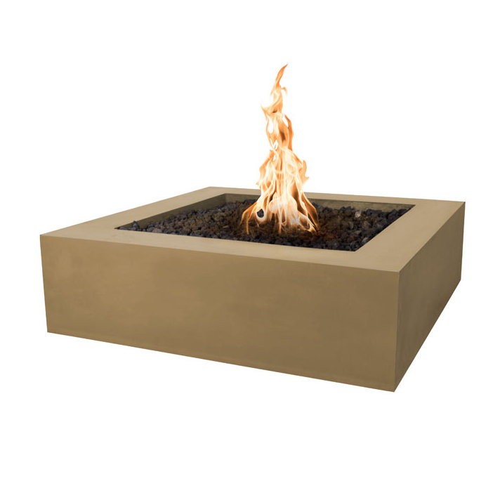 Quad Square Concrete Smokeless, 12" H x 42" W x 42" D, Brown, Natural Gas