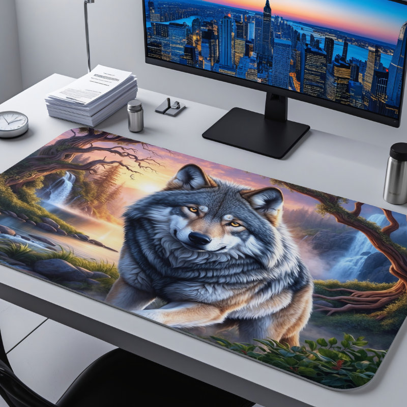 Polyester Desk Pad, 14.4x12.1