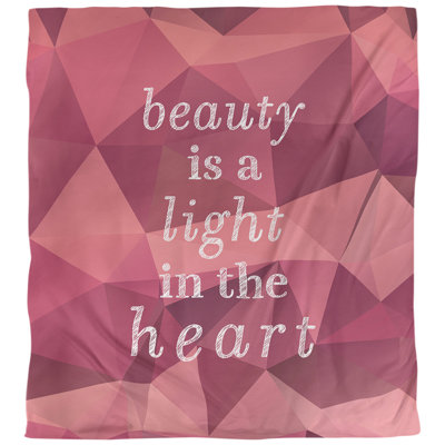 Housse de couette simple avec citation inspiration beauté