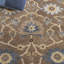 Tapis brun / bleu en laine touffeté à la main Cranmore-20196729
