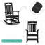 Ensemble de 2 chaises berçantes en PEHD - Bascules de patio robustes toutes saisons avec dossier haut pour le confort de la véranda, de la pelouse et du jardin-301085997