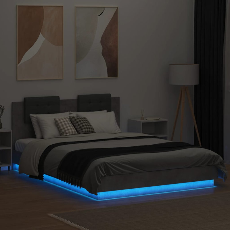 Vandewa Bed, Concrete Grey, UK King - 150 x 200 cm