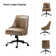 Positano Modern Faux Leather Tilting  Swivel Task Chair with Nailhead Trims
