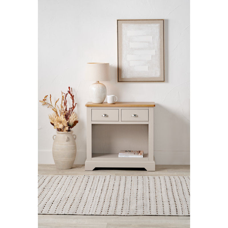 85cm Solid Wood Top Console Table
