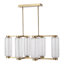 Lustre rectangulaire en verre et métal Cyndy