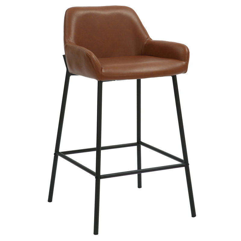 Melihate Upholstered Counter Stool, Saddle