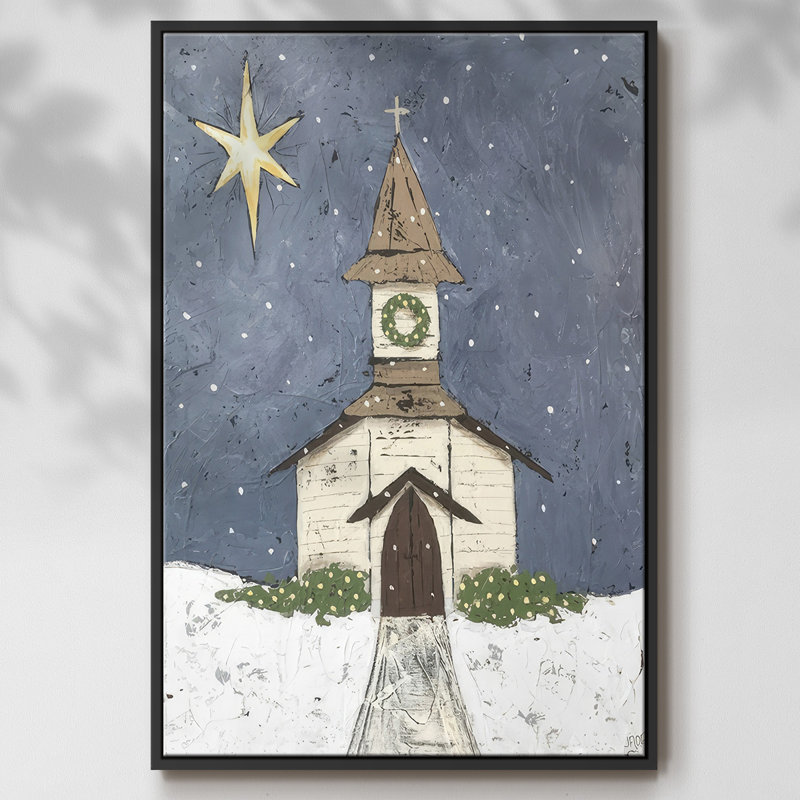 A Silent Night III, reproduction d'art sur toile, H 41 po x l 27 po x P 1,5 po, Noir