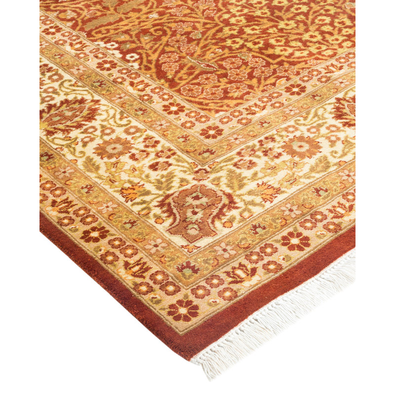 Hand-Knotted Multicolor Wool Oriental Area Rug 6'2" x 8'10"