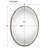 Metal Oval Wall Mirror
