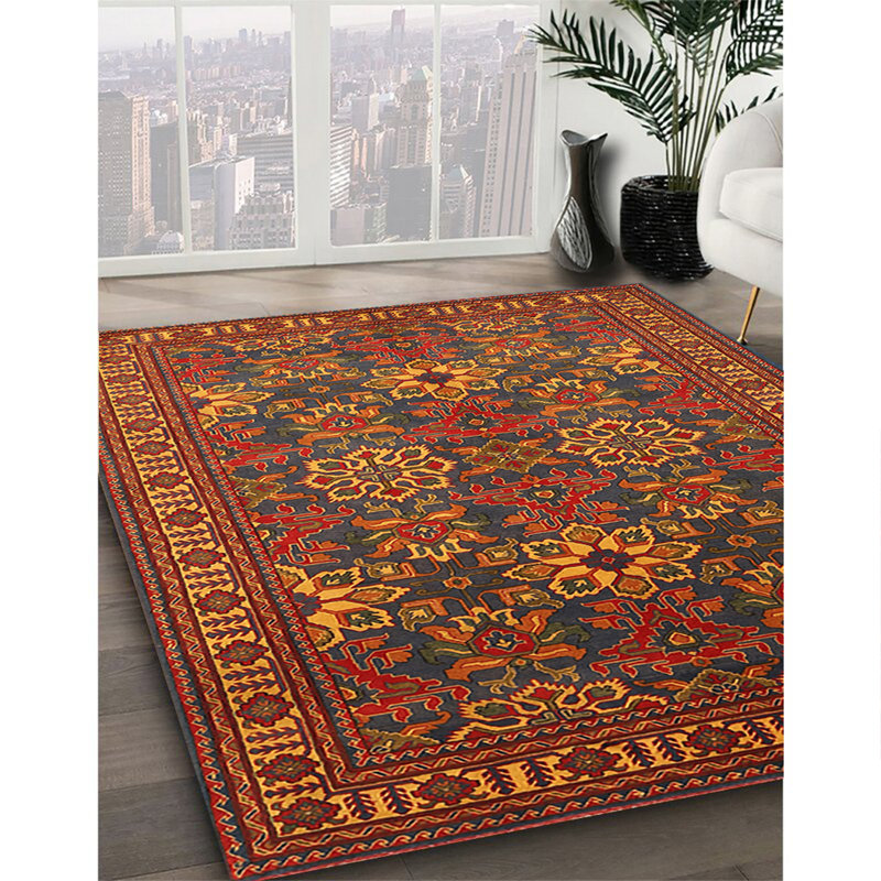 Tapis oriental multicolore tissé à la machine Oriental, Rectangle 2 pi x 3 pi