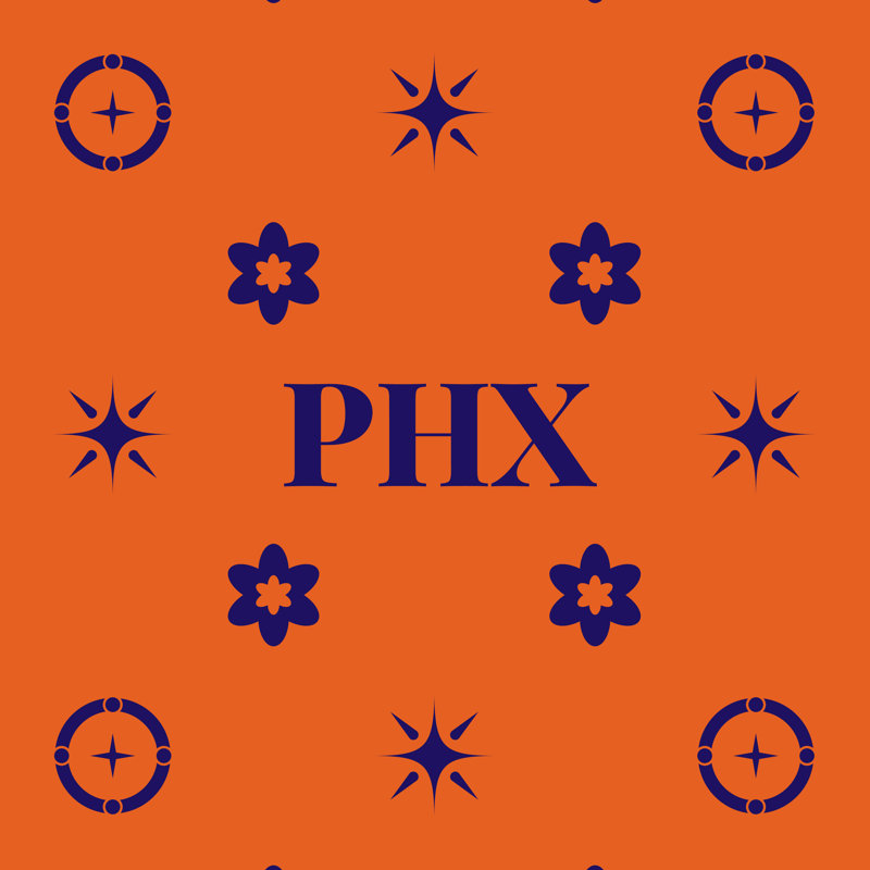 Coussin en coton Phoenix, Phoenix / mauve / orange / mauve, 26 pouces x 26 pouces, Coussin en polyester filé