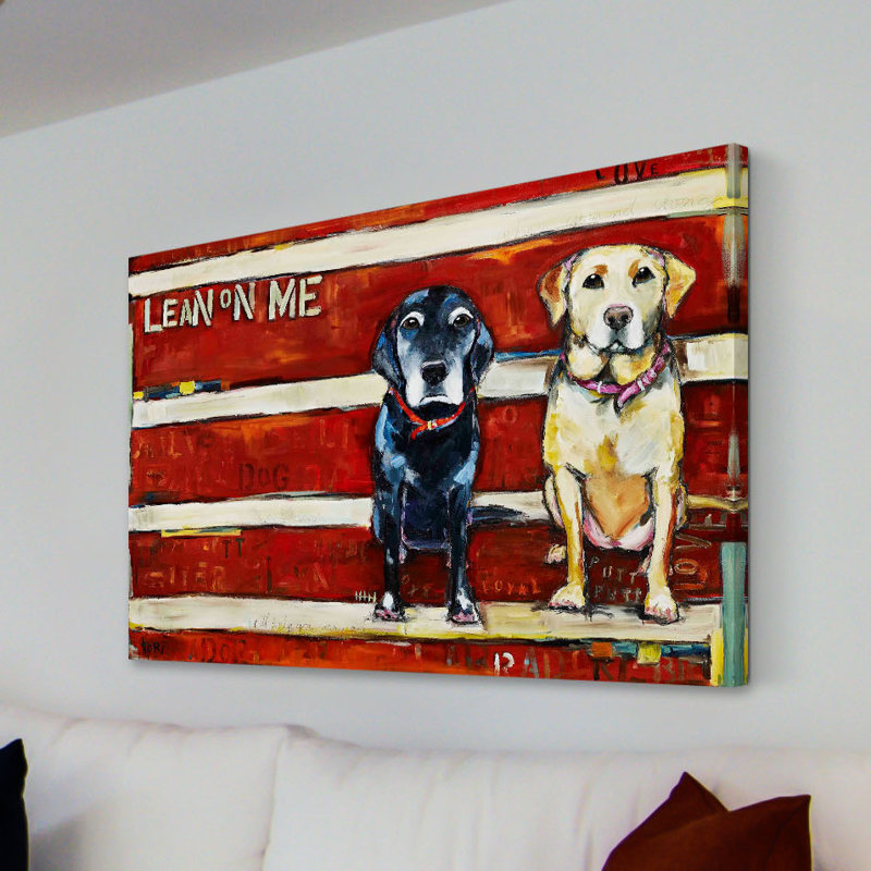 «Lean on Me» par Tori Campisi - reproduction sur toile tendue, H 16 po x l 24 po x 1,5 po
