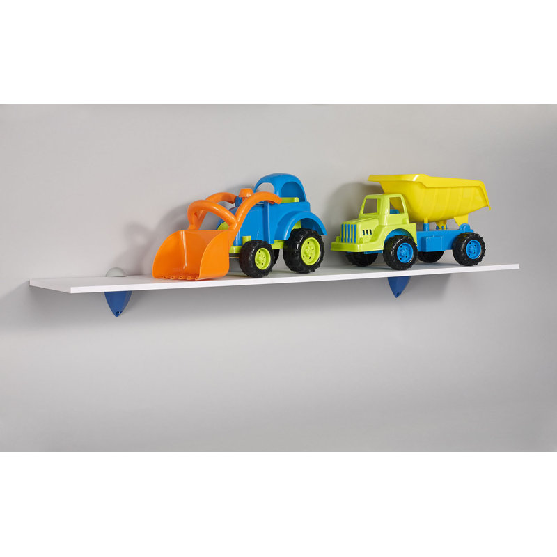 Ensemble de tablettes Jazzy, Bleu / Argent, H 3,38 po x l 36,00 po x P 7,06 po