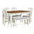 6-Piece Choe with drawer, 4 slat back chairs and Bench-1259249215