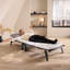 Jay-Be® Hideaway Folding Guest Bed, Space-Saving, 360° Castors, with Hypoallergenic, Breathable e-Fibre Mattress, Single