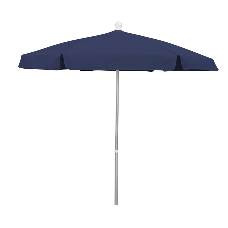 Parasol de marché 7,5 pi Home Garden, Aluminium brillant, Marine