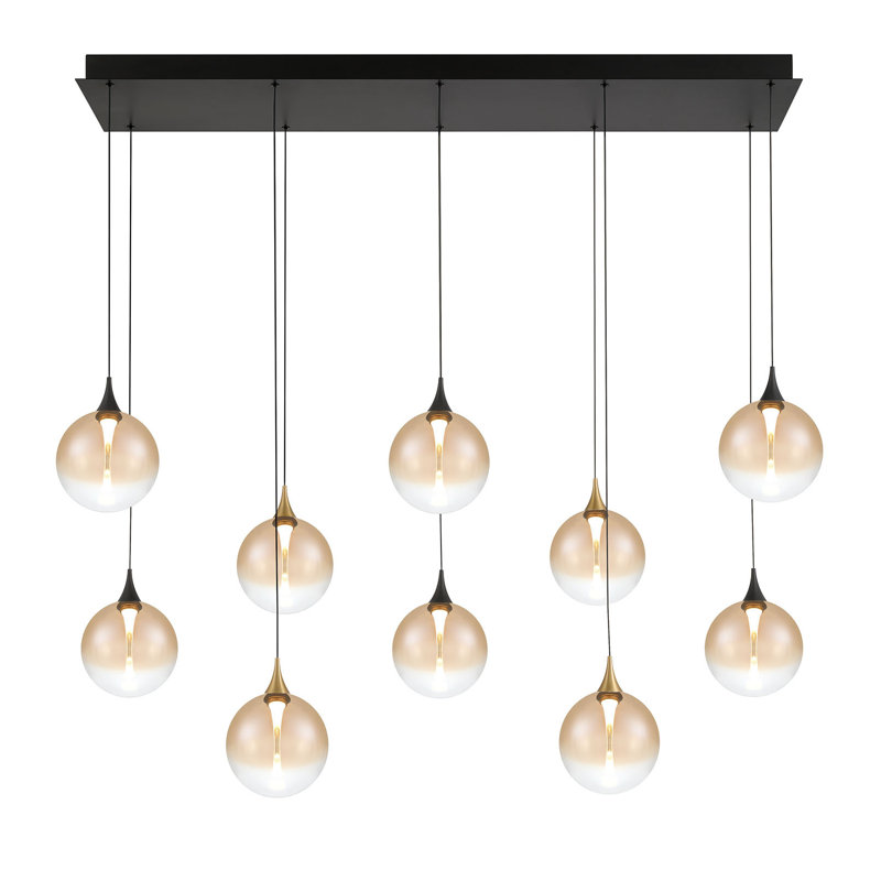 Lustre 47 "Iissa 10L, Or / ambre noir