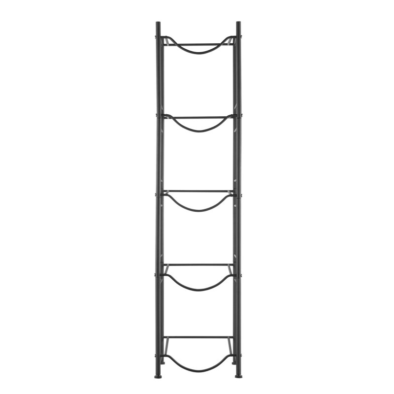 5 Tiers Water Jug Holder Single Row Water Bottle Rack For 5 Bottles Black