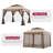 Sunjoy 11 ft. W x 11 ft. D Pop-Up Gazebo, 2-Tier Top Soft Canopy with Mosquito Netting and Carry Bag-1892217953
