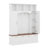 Farmhouse Hall Tree With Golden Hooks & Bench, Adjustable Shelves-1443834844