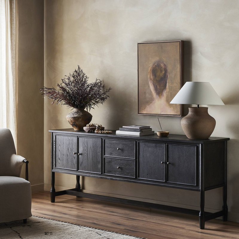 Bari Sideboard, Smoked Black Resawn Oak
