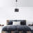 Stylish Anthracite Chandelier, Metal Body, 25 x 25 x 7.1 inches | Cotton Cap, Total Height: 25.6 inches | E27 Socket, Max 40W | CE Certified, Elegant Lighting for Dining Room, Living Room & Entryway-462954141