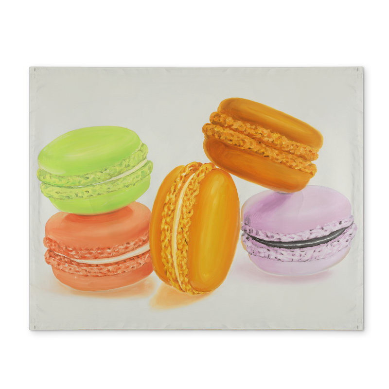 Small Bites of Macaroons Placemat | Orange Gastronomy Decor