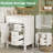 24"W Freestanding Single Bathroom Vanity with Ceramic Sink Top and Soft-Close Cabinet-943433697