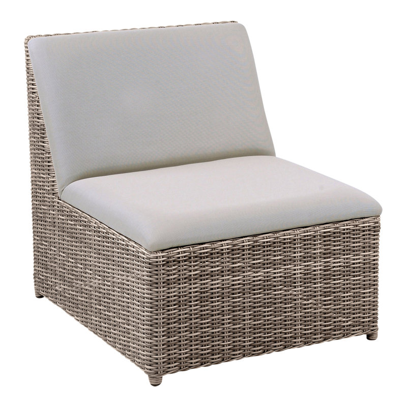 Milano Outdoor Lounge Chair, Driftwood Wicker/Taupe Sling
