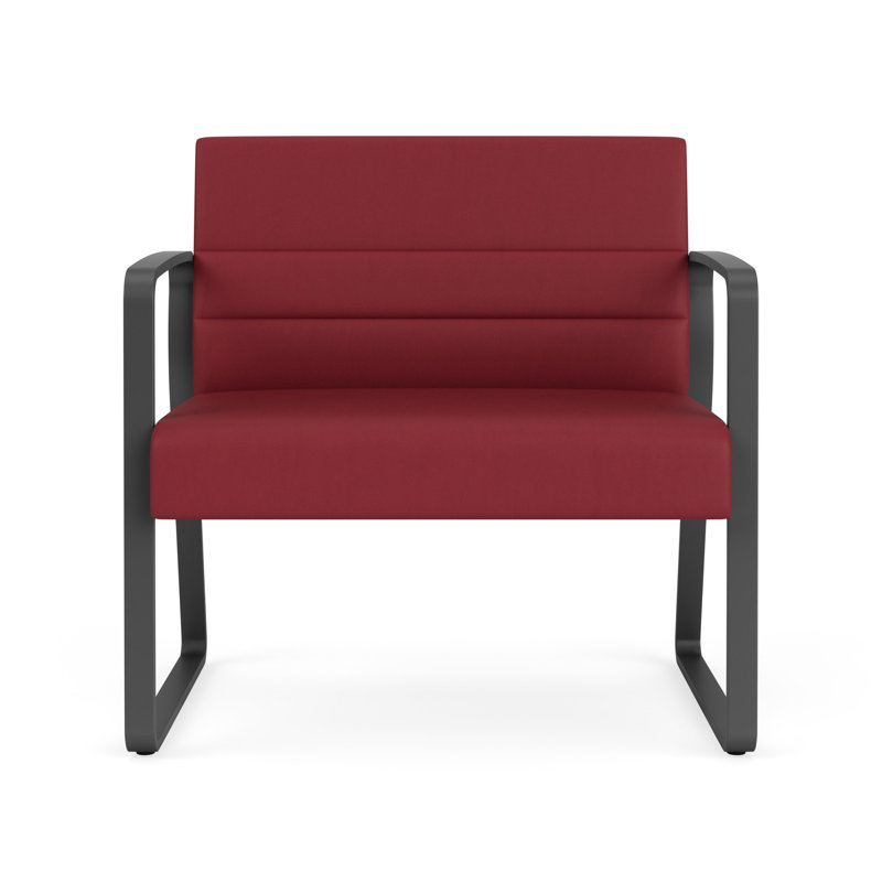 Chaise bariatique Waterfall, Gris anthracite, Vinyle Patriot Plus Bordeaux