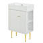 [Cabinet seulement] Meuble-lavabo de 21,6 po, blanc (lavabo non inclus)