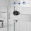 Porte de douche coulissante double sans cadre l 55 à 59 po x H 75 po, porte de douche en verre trempé 5/16 po-107484699