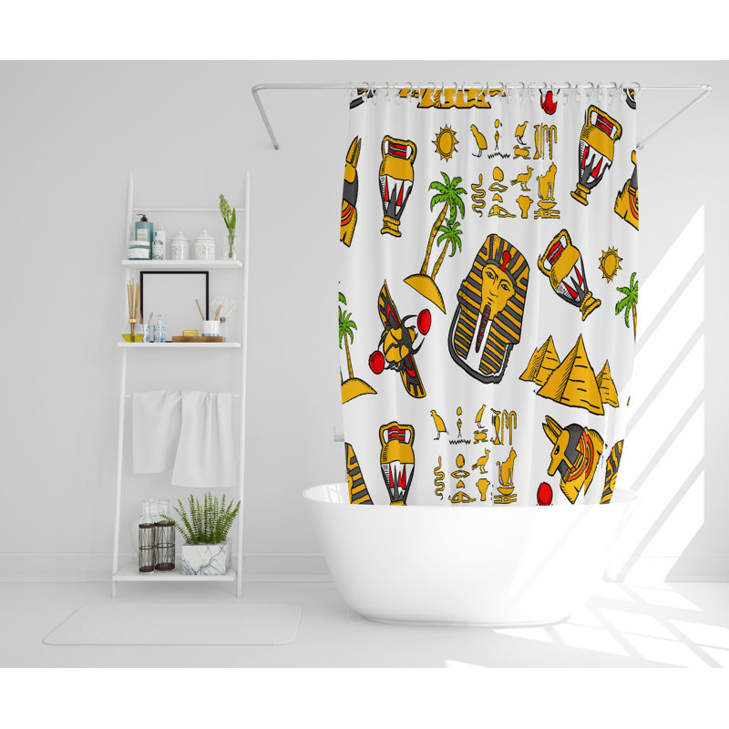 Sejer Polyester Shower Curtain, 168cm H x 168cm W