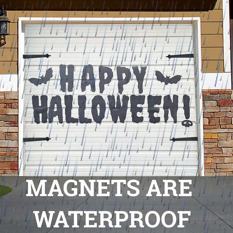 Ensemble de 17 aimants pour porte de garage Happy Halloween
