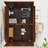 Vintage Mid-Century Sideboard with 2 Outlet Holes & Oversized Storage