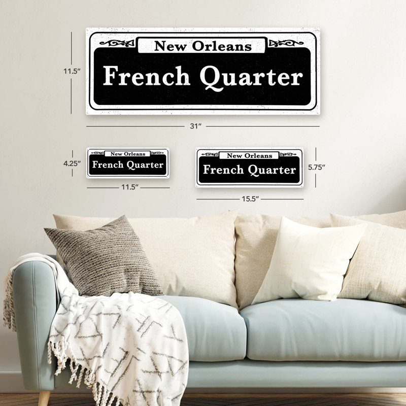 «New Orleans French Quarter Metal Sign»