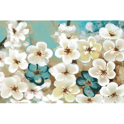 Large Flowers - Wrapped Canvas Painting