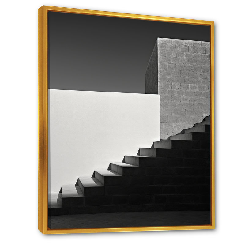 " Monuments Minimalism Scenery Photograph V ", Gold Floater Framed, 40" H x 30" W x 1.5" D