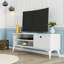 Meuble télé moderne blanc avec plusieurs tablettes, 47,2 po x 17,6 po x 11,6 po | 100% panneau de particules enduit de mélamine, épaisseur: 0,7 pouce | Conception murale scandinave élégante, pieds en plastique durables pour la stabilité-118855574-131602283