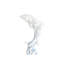 Sculpture blanche Alidiya Polystone Curved Dolphin